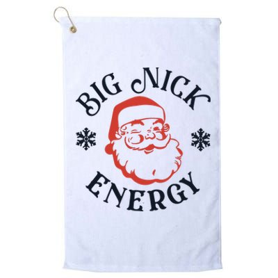 Funny Xmas Big Nick Energy Christmas Santa Claus Platinum Collection Golf Towel