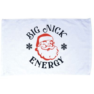 Funny Xmas Big Nick Energy Christmas Santa Claus Microfiber Hand Towel