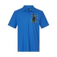 Funny Xmas Black Cat Christmas Lights Cat Lover Softstyle Adult Sport Polo