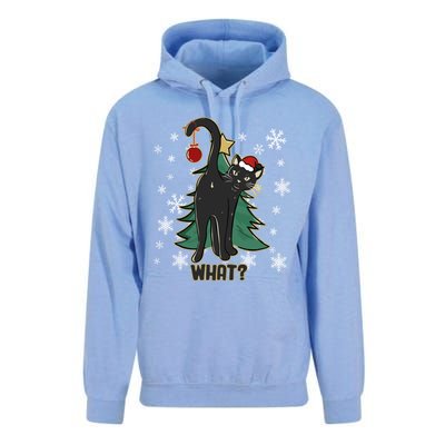 Funny Xmas Black Cat Christmas Lights Cat Lover Unisex Surf Hoodie