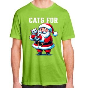 Funny Xmas Cats For Everybody Christmas Cat Santa Gift Adult ChromaSoft Performance T-Shirt