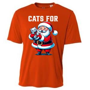 Funny Xmas Cats For Everybody Christmas Cat Santa Gift Cooling Performance Crew T-Shirt