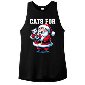 Funny Xmas Cats For Everybody Christmas Cat Santa Gift Ladies PosiCharge Tri-Blend Wicking Tank