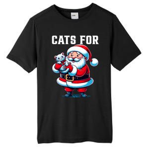 Funny Xmas Cats For Everybody Christmas Cat Santa Gift Tall Fusion ChromaSoft Performance T-Shirt