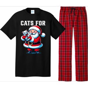 Funny Xmas Cats For Everybody Christmas Cat Santa Gift Pajama Set