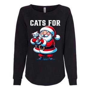 Funny Xmas Cats For Everybody Christmas Cat Santa Gift Womens California Wash Sweatshirt