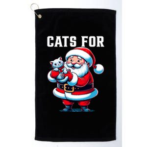 Funny Xmas Cats For Everybody Christmas Cat Santa Gift Platinum Collection Golf Towel