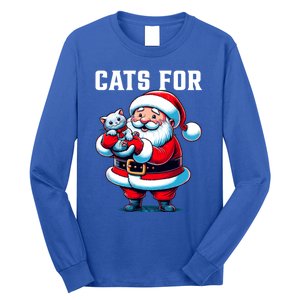 Funny Xmas Cats For Everybody Christmas Cat Santa Gift Long Sleeve Shirt