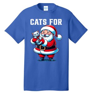 Funny Xmas Cats For Everybody Christmas Cat Santa Gift Tall T-Shirt