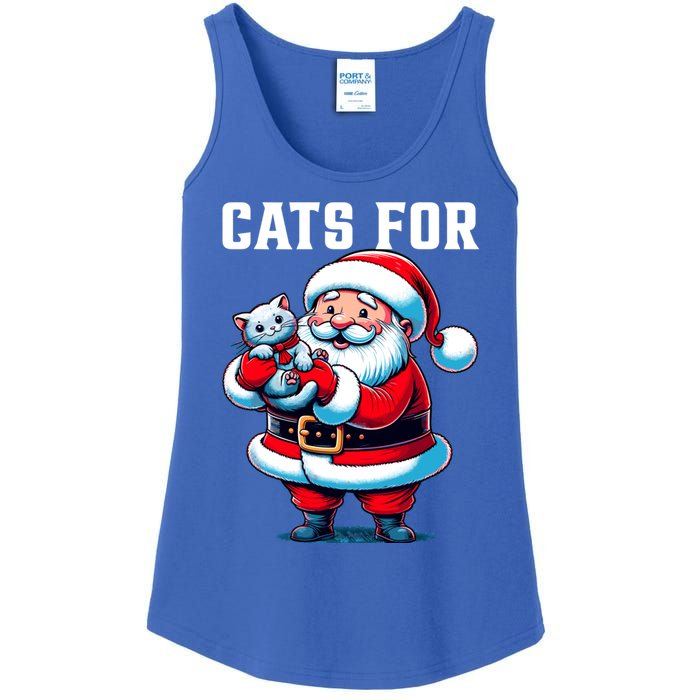 Funny Xmas Cats For Everybody Christmas Cat Santa Gift Ladies Essential Tank