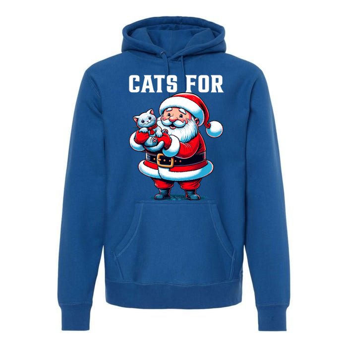 Funny Xmas Cats For Everybody Christmas Cat Santa Gift Premium Hoodie