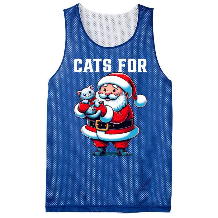 Funny Xmas Cats For Everybody Christmas Cat Santa Gift Mesh Reversible Basketball Jersey Tank