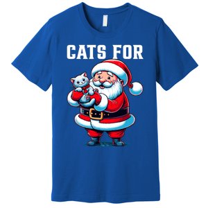 Funny Xmas Cats For Everybody Christmas Cat Santa Gift Premium T-Shirt