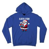 Funny Xmas Cats For Everybody Christmas Cat Santa Gift Tall Hoodie