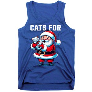 Funny Xmas Cats For Everybody Christmas Cat Santa Gift Tank Top