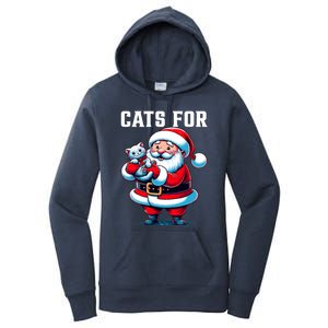 Funny Xmas Cats For Everybody Christmas Cat Santa Gift Women's Pullover Hoodie