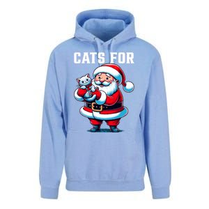 Funny Xmas Cats For Everybody Christmas Cat Santa Gift Unisex Surf Hoodie