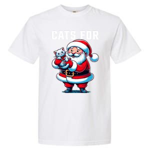 Funny Xmas Cats For Everybody Christmas Cat Santa Gift Garment-Dyed Heavyweight T-Shirt