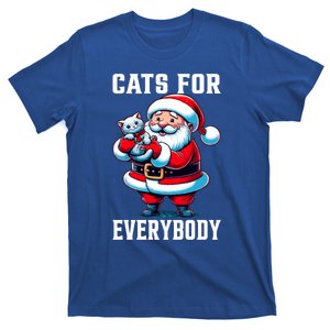 Funny Xmas Cats For Everybody Christmas Cat Santa Gift T-Shirt