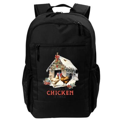 Funny Xmas Chickens Christmas Making A List Chicken It Twice Daily Commute Backpack