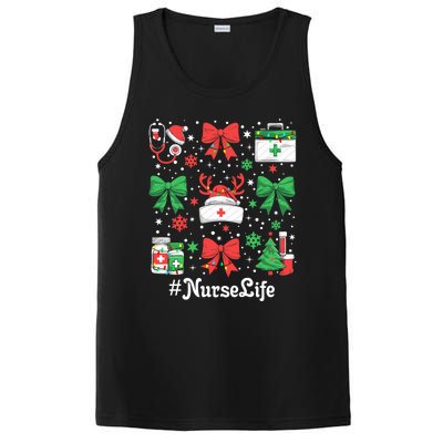 Funny Xmas Coquette Bow Santa Funny Nurse Christmas Gift PosiCharge Competitor Tank