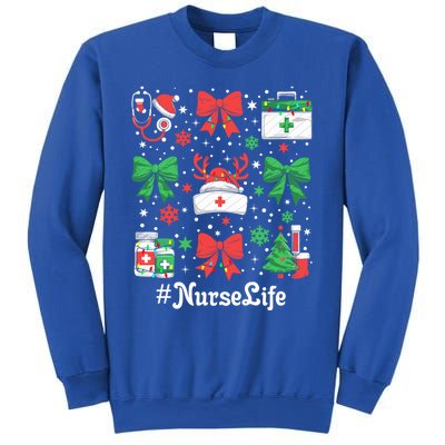 Funny Xmas Coquette Bow Santa Funny Nurse Christmas Gift Sweatshirt