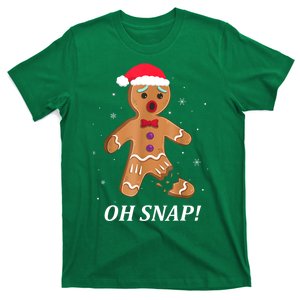 Funny Xmas Cookie Baking Gingerbread Man Oh Snap Christmas Gift T-Shirt