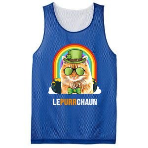 Funny X Cat Lepurrchaun St Patricks Day Gift Mesh Reversible Basketball Jersey Tank