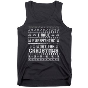 Funny Xmas Couples I Have Everything I Want For Christmas Tank Top