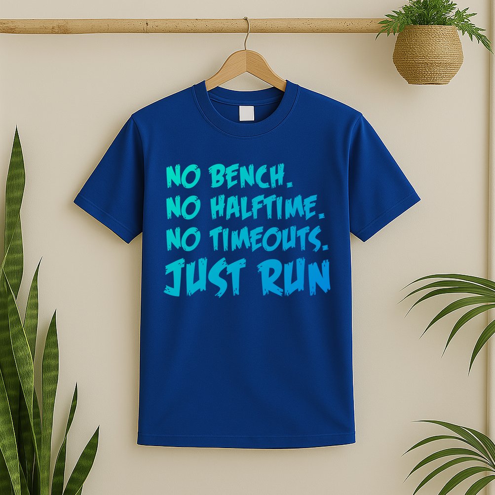 Funny Xc Cross Country Running Gift No Bench No Halftime Gift T-Shirt