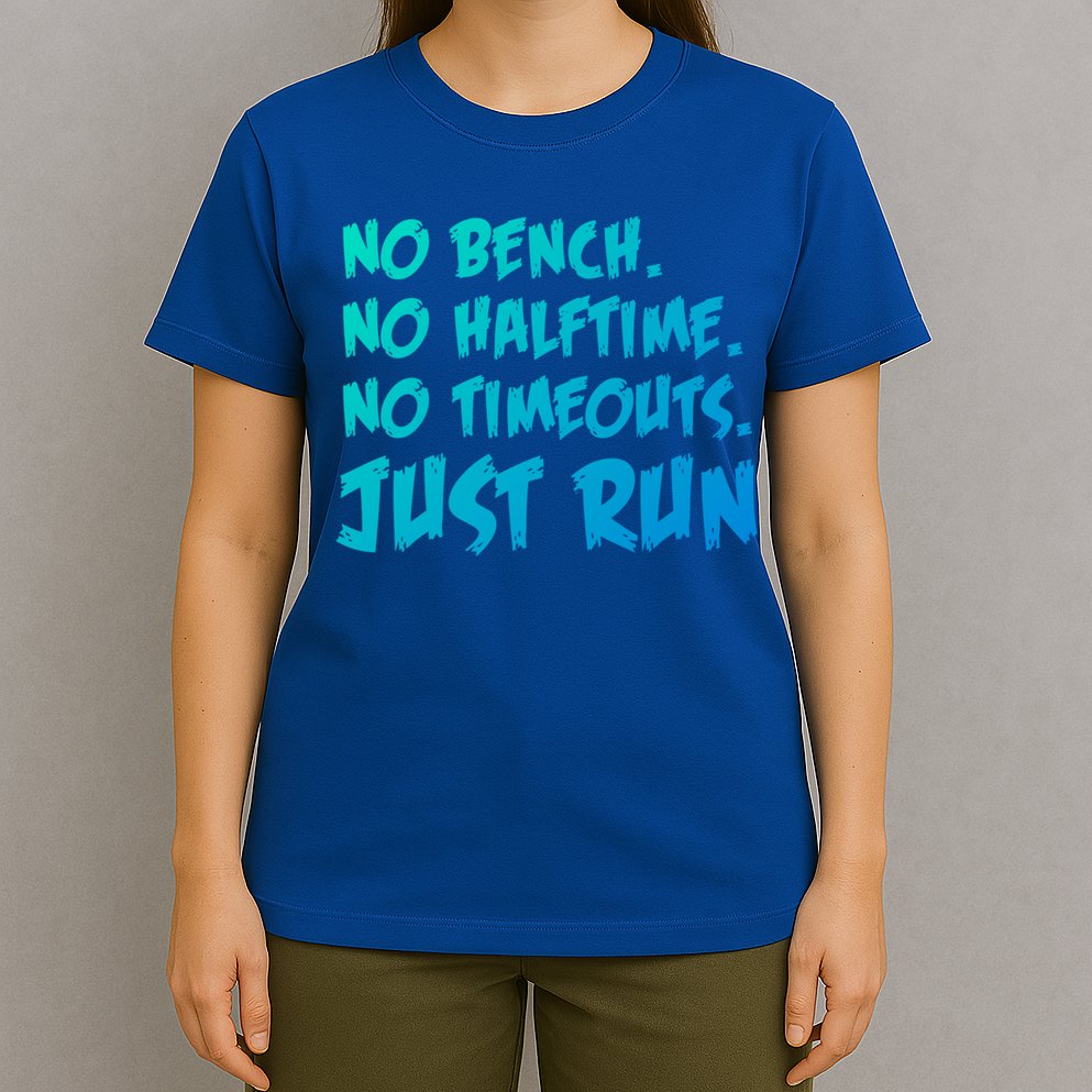 Funny Xc Cross Country Running Gift No Bench No Halftime Gift T-Shirt