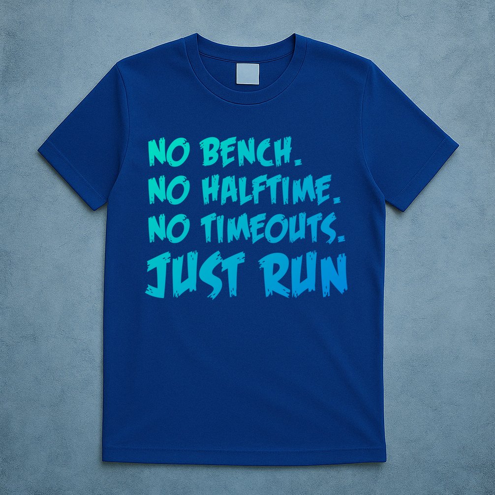 Funny Xc Cross Country Running Gift No Bench No Halftime Gift T-Shirt