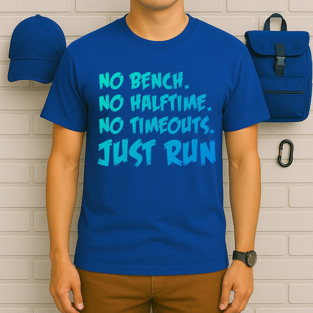Funny Xc Cross Country Running Gift No Bench No Halftime Gift T-Shirt