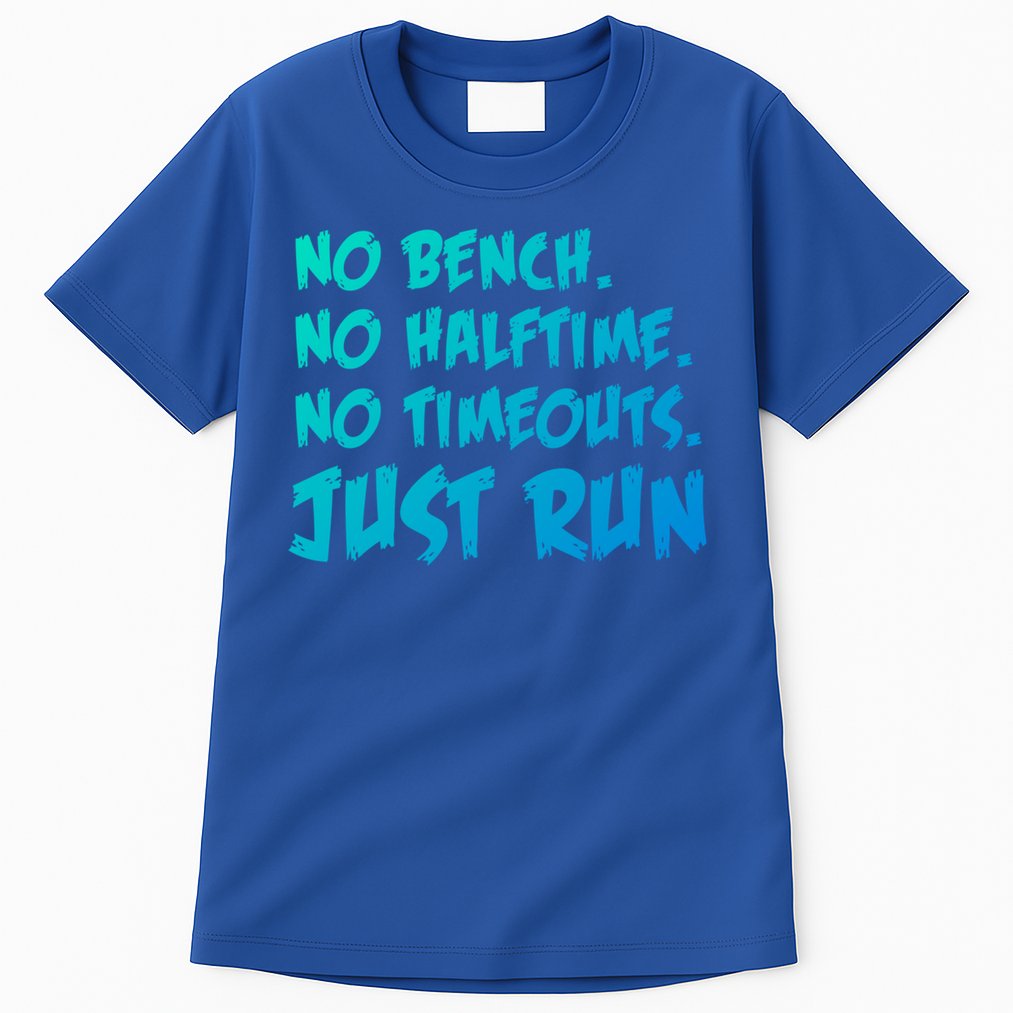Funny Xc Cross Country Running Gift No Bench No Halftime Gift Tall T-Shirt