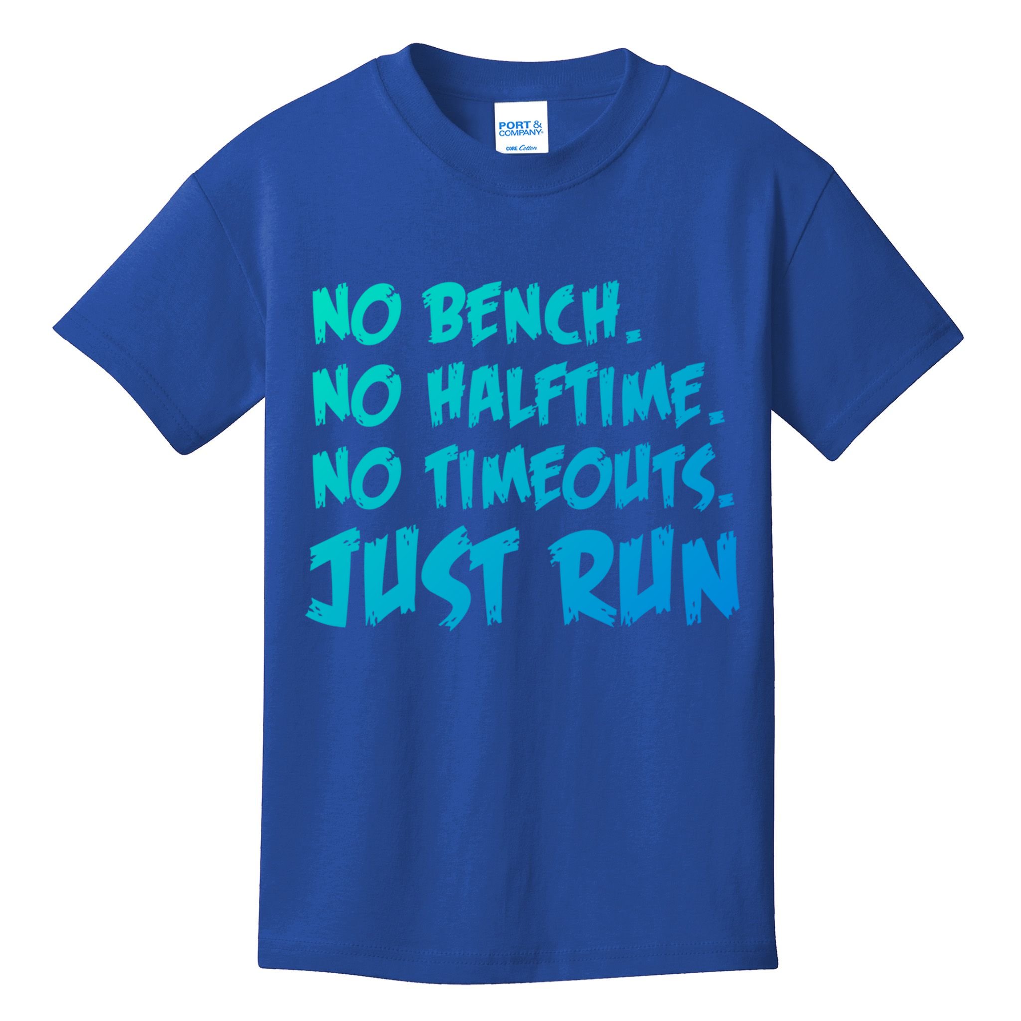 Funny Xc Cross Country Running Gift No Bench No Halftime Gift Kids T-Shirt