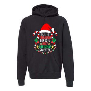 Funny Xmas Due To Inflation Ugly Christmas Sweaters Gift Premium Hoodie