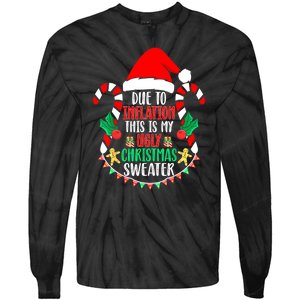 Funny Xmas Due To Inflation Ugly Christmas Sweaters Gift Tie-Dye Long Sleeve Shirt