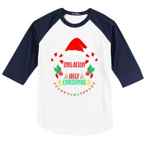 Funny Xmas Due To Inflation Ugly Christmas Sweaters Gift Baseball Sleeve Shirt