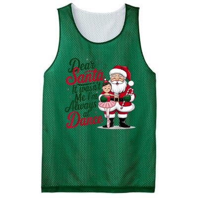 Funny Xmas Dear Santa It Wasnt Me Im Always At Dance Ballet Gift Mesh Reversible Basketball Jersey Tank