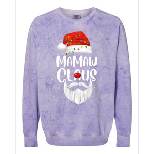 Funny Xmas Family Matching Mamaw Claus Santa Christmas Gift Colorblast Crewneck Sweatshirt