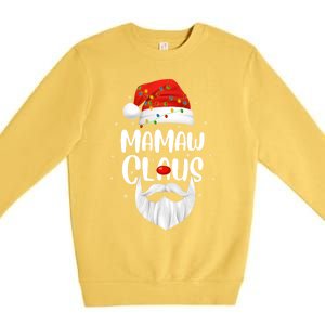 Funny Xmas Family Matching Mamaw Claus Santa Christmas Gift Premium Crewneck Sweatshirt