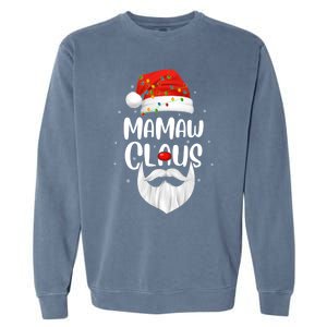 Funny Xmas Family Matching Mamaw Claus Santa Christmas Gift Garment-Dyed Sweatshirt