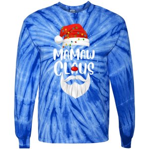 Funny Xmas Family Matching Mamaw Claus Santa Christmas Gift Tie-Dye Long Sleeve Shirt