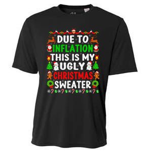 Funny Xmas Family Due To Inflation Ugly Christmas Sweaters Cooling Performance Crew T-Shirt