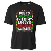 Funny Xmas Family Due To Inflation Ugly Christmas Sweaters Cooling Performance Crew T-Shirt