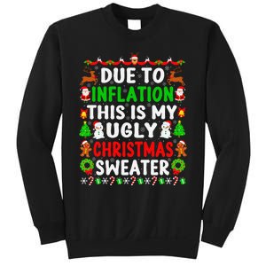 Funny Xmas Family Due To Inflation Ugly Christmas Sweaters Sweatshirt