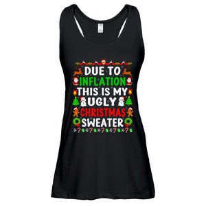 Funny Xmas Family Due To Inflation Ugly Christmas Sweaters Ladies Essential Flowy Tank