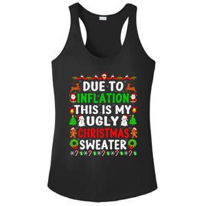 Funny Xmas Family Due To Inflation Ugly Christmas Sweaters Ladies PosiCharge Competitor Racerback Tank