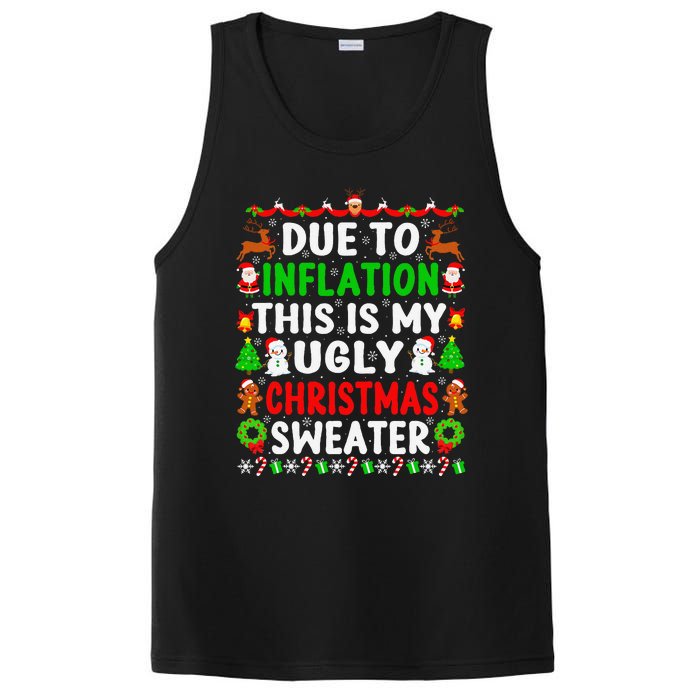 Funny Xmas Family Due To Inflation Ugly Christmas Sweaters PosiCharge Competitor Tank