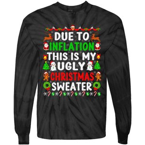 Funny Xmas Family Due To Inflation Ugly Christmas Sweaters Tie-Dye Long Sleeve Shirt